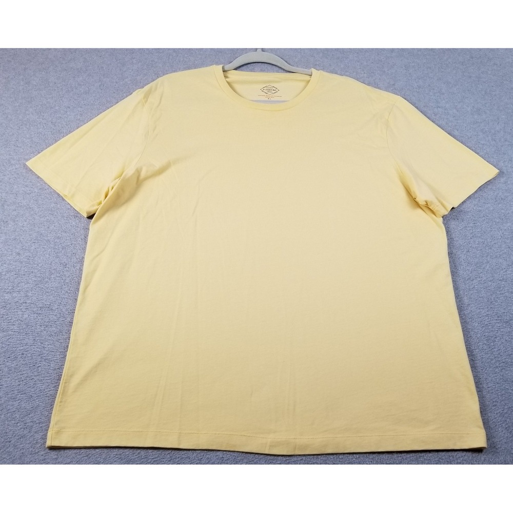 St Johns Bay T Shirt Men's XL Yellow Soft‎ Short Sleeve Crew Neck Tee Stretch